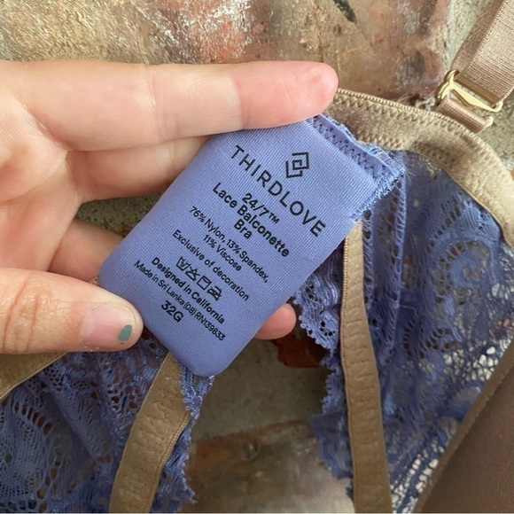 NWT ThirdLove Lavender 24/7 Lace Balconette Bra - Picture 4 of 6